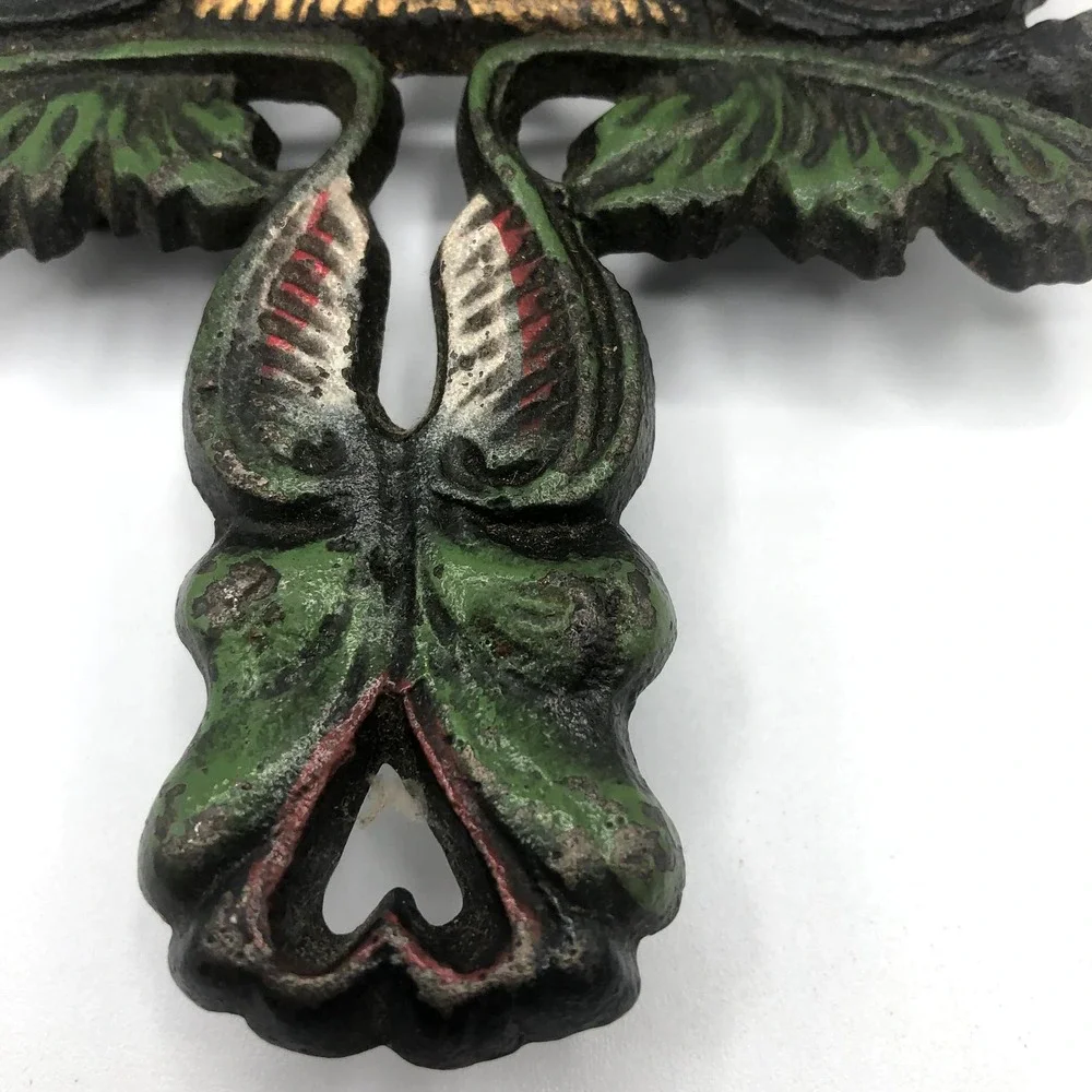 Vintage Hand-Painted Iron Trivet‎
